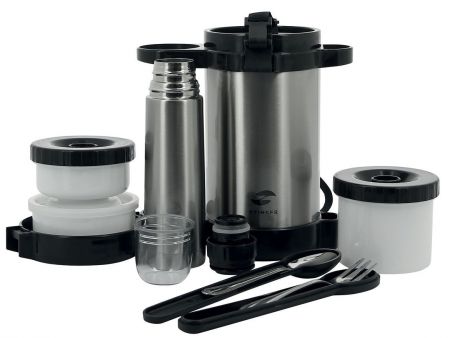 Термос пищевой "Stinger", с термосом для напитков, со столовыми приборами, с контейнерами, 1,5 л