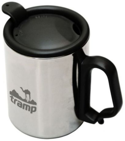 Термокружка "Tramp", с поилкой, с защелкой, цвет: серый, 350 мл. TRC-020