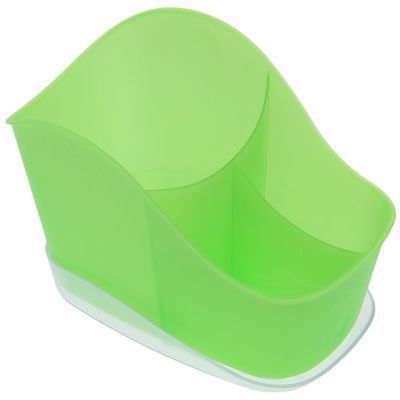 Подставка-сушилка для столовых приборов Berossi "Teo", цвет: светло-зеленый, 20,3 х 12,6 х 13,7 см