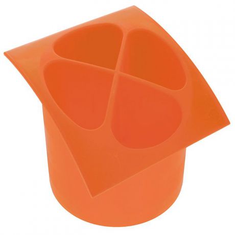 Подставка для столовых приборов "Cosmoplast", цвет: оранжевый, диаметр 14 см