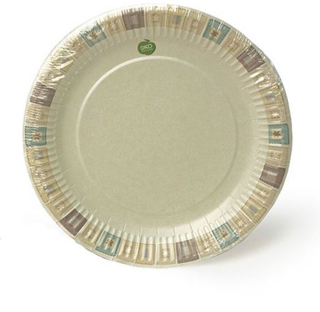 Набор бумажных тарелок Paterra "Нарядные", 401-471, в ассортименте, диаметр 23 см, 6 шт