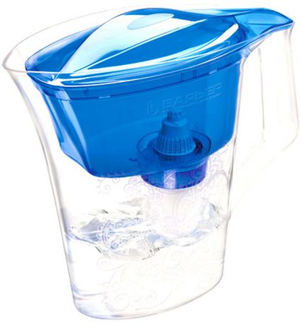 Фильтр-кувшин для очистки воды Барьер "Танго", с узором, цвет: цвет: синий