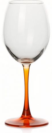 Бокал Pasabahce "Энжой Оранж", цвет: оранжевый, прозрачный, 440 мл