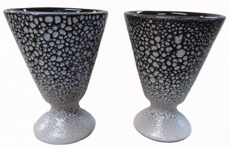 Бокал "Борисовская керамика", цвет: черный, серый, 150 мл