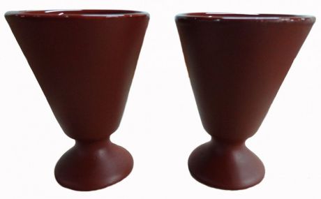 Бокал Борисовская керамика "Шелк", цвет: коричневый, 150 мл