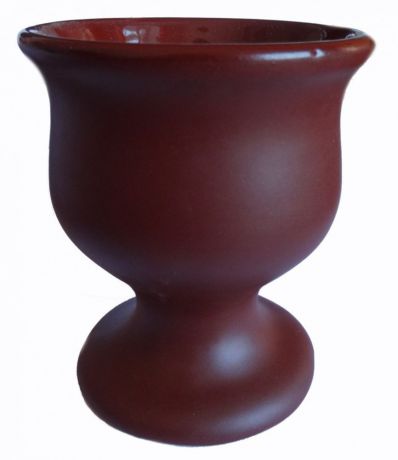Бокал Борисовская керамика "Шелк", цвет: коричневый, 100 мл