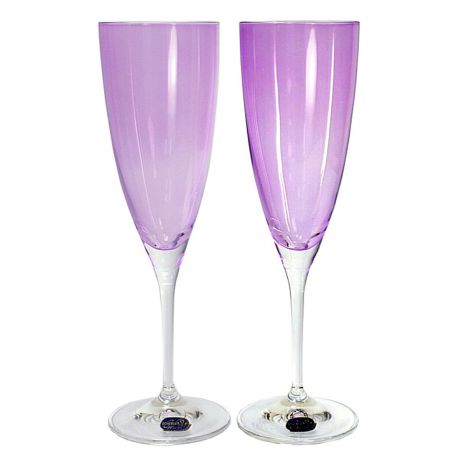 Набор бокалов для шампанского Bohemia Crystal "Кейт", 220 мл, 2 шт. 40796/D4651/220-2