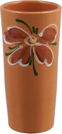 Вазон-стакан Борисовская керамика "Cтандарт. Цветок", цвет: светло-коричневый, 400 мл