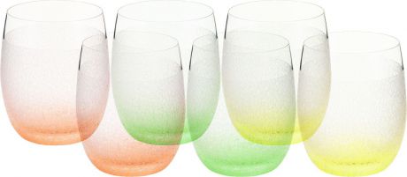 Набор стаканов для виски Bohemia Crystal Club. Neon Frozen Mix, 300 мл, 6 шт