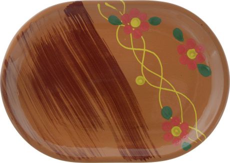 Блюдо Борисовская керамика "Стандарт", цвет: светло-коричневый