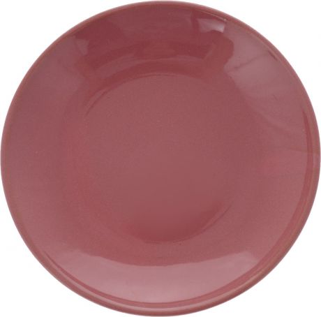 Блюдце Борисовская керамика "Радуга", цвет: розовый, диаметр 10 см