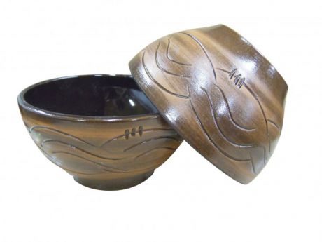 Салатник Борисовская керамика "Старина", цвет: коричневый, 600 мл