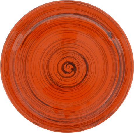 Миска Борисовская керамика "Радуга", цвет: оранжевый, коричневый, диаметр 18 см