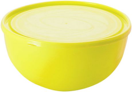 Салатник Plastic Centre "Galaxy", с крышкой, цвет: желтый, 4 л
