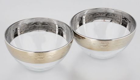 Набор салатников Гусь-Хрустальный "Версаче", диаметр 15,5 см, 2 шт