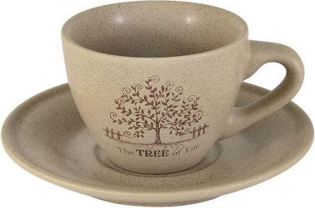 Чашка с блюдцем Terracotta "Дерево жизни", 200 мл
