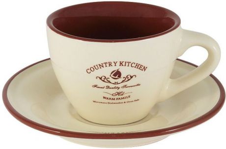Чашка с блюдцем Terracotta "Кухня в стиле Terracotta "Кантри", 200 мл