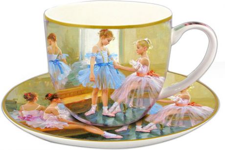 Чайная пара Carmani "Балерины у зеркала", в подарочной упаковке
