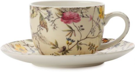 Чашка с блюдцем для кофе Maxwell & Williams "Летние цветы", 100 мл