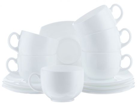 Набор чайный Luminarc "Quadrato", цвет: белый, 12 предметов