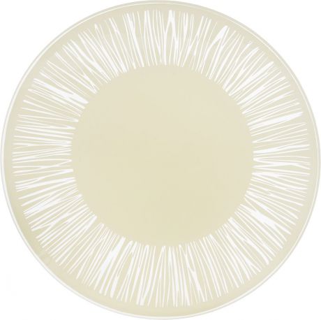Тарелка NiNaGlass "Витас", цвет: светло-бежевый, диаметр 20 см