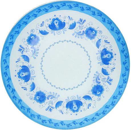 Тарелка десертная Доляна "Гжель", диаметр 20 см