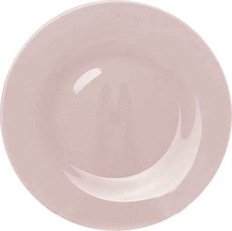 Тарелка обеденная Pasabahce "Boho ", цвет: розовый, диаметр 26 см