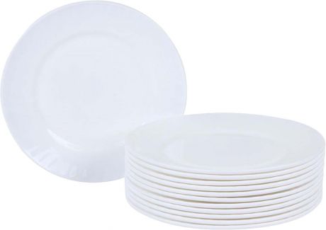 Набор тарелок "Rosenberg", цвет: белый, диаметр 20 см, 12 шт. RGC-325001