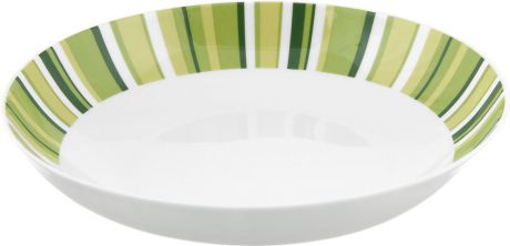 Тарелка глубокая Royal Aurel "Фортуна", цвет: белый, зеленый, диаметр 20 см