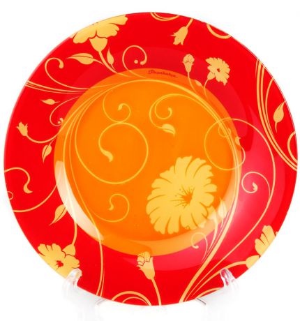 Тарелка Pasabahce "Уоркшоп оранж серенейд", цвет: оранжевый, диаметр 19,5 см