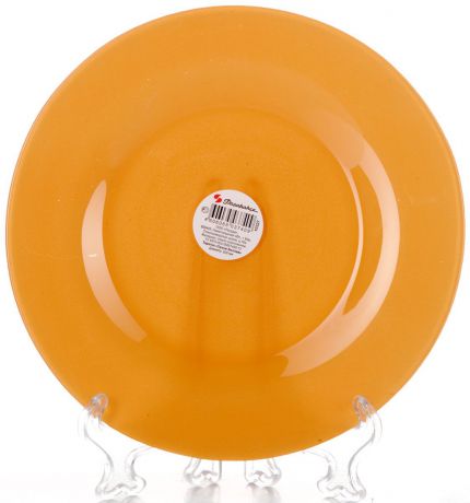 Тарелка Pasabahce "Оранж Виллаж", цвет: оранжевый, диаметр 20 см