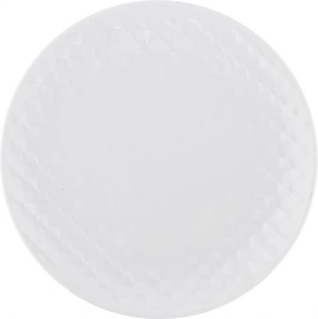 Тарелка десертная Walmer "Sapphire", цвет: белый, диаметр 20,5 см