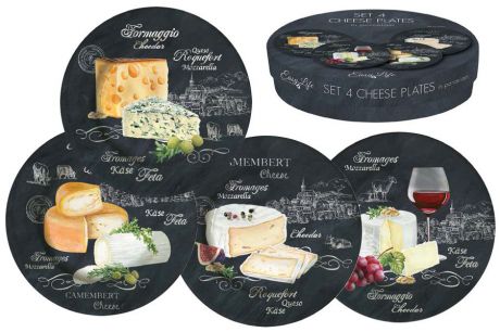 Набор десертных тарелок Nuova R2S "Мир сыров", диаметр 19 см, 4 шт