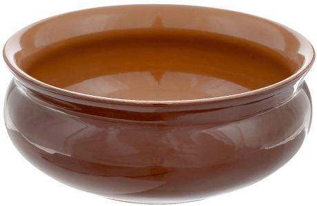 Тарелка глубокая Борисовская керамика "Скифская", цвет: коричневый, 500 мл