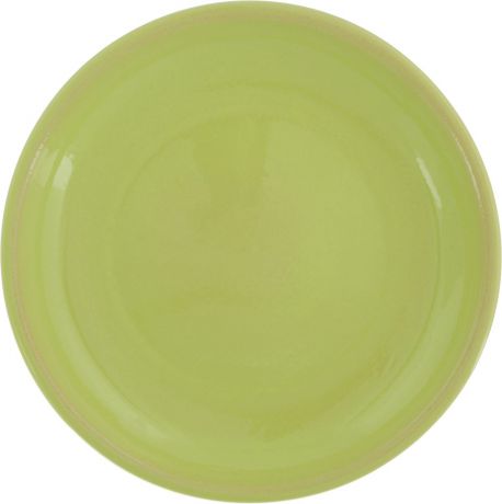 Тарелка Борисовская керамика "Радуга", цвет: салатовый, диаметр 18 см