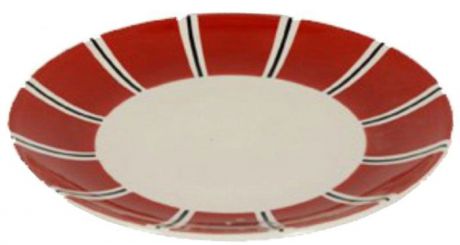 Тарелка десертная Dejeuner Surl Herbe "Полосы", цвет: красный, диаметр 22 см