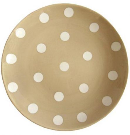 Тарелка десертная Dejeuner Surl Herbe "В горошек", цвет: бежевый, диаметр 22 см