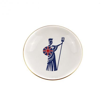 Коллекционное блюдце "Британика". Фарфор, роспись, деколь. Royal Doulton, Великобритания, вторая половина XX века