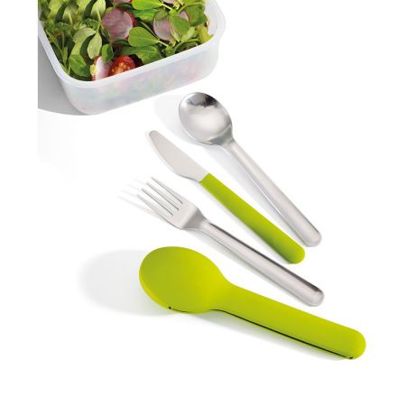 Набор столовых приборов Joseph Joseph "GoEat Cutlery Set", цвет: зеленый, 4 шт