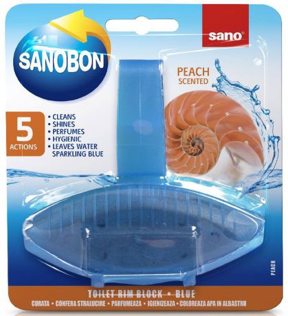 Подвеска для унитаза Sano "Sanobon Blue. Peach", классическая, 55 г