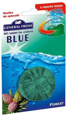 Очиститель-освежитель для смывного бачка General Fresh "Blue. Forest", таблетка, 1 шт х 50 г