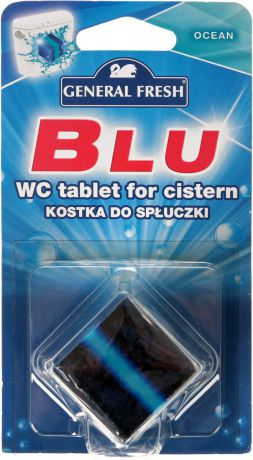 Очиститель-освежитель General Fresh "WC. Blu", для смывного бачка, квадрат, 1 х 50 г. 545010