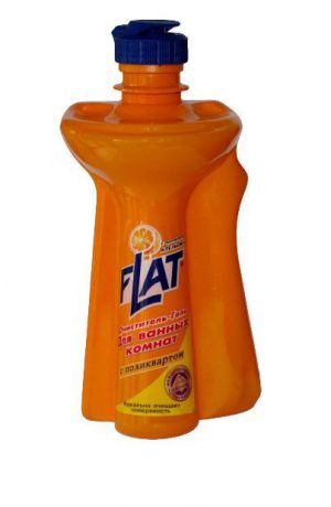 Очиститель-гель для ванных комнат "Flat", с ароматом апельсина, 350 г
