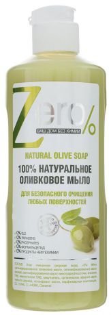 Мыло для очищения любых поверхностей "Zero", оливковое, натуральное, 500 мл
