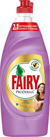 Средство для мытья посуды Fairy ProDerma "Шелк и орхидея", 650 мл