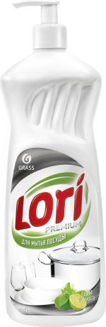 Средство для мытья посуды Grass "Lori Premium", лайм и мята, 1000 мл