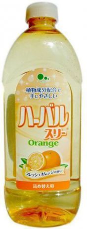 Средство для мытья посуды, овощей и фруктов "Mitsuei", концентрированное, аромат апельсина, 450 мл