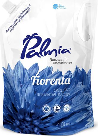 Гель для мытья посуды Palmia "Fiorenta", с ароматом ежевики и васильков, 1 л