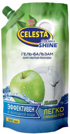 Гель-бальзам для мытья посуды "Celesta", с ароматом яблока, 500 мл