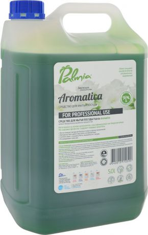 Гель для мытья посуды Palmia "Aromatica", c ароматом зеленого чая и жасмина, 5 л
